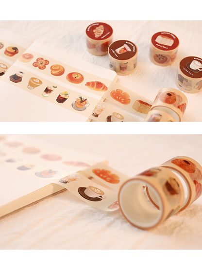 Coffee & Backery Time Original Illustration Washi Tape