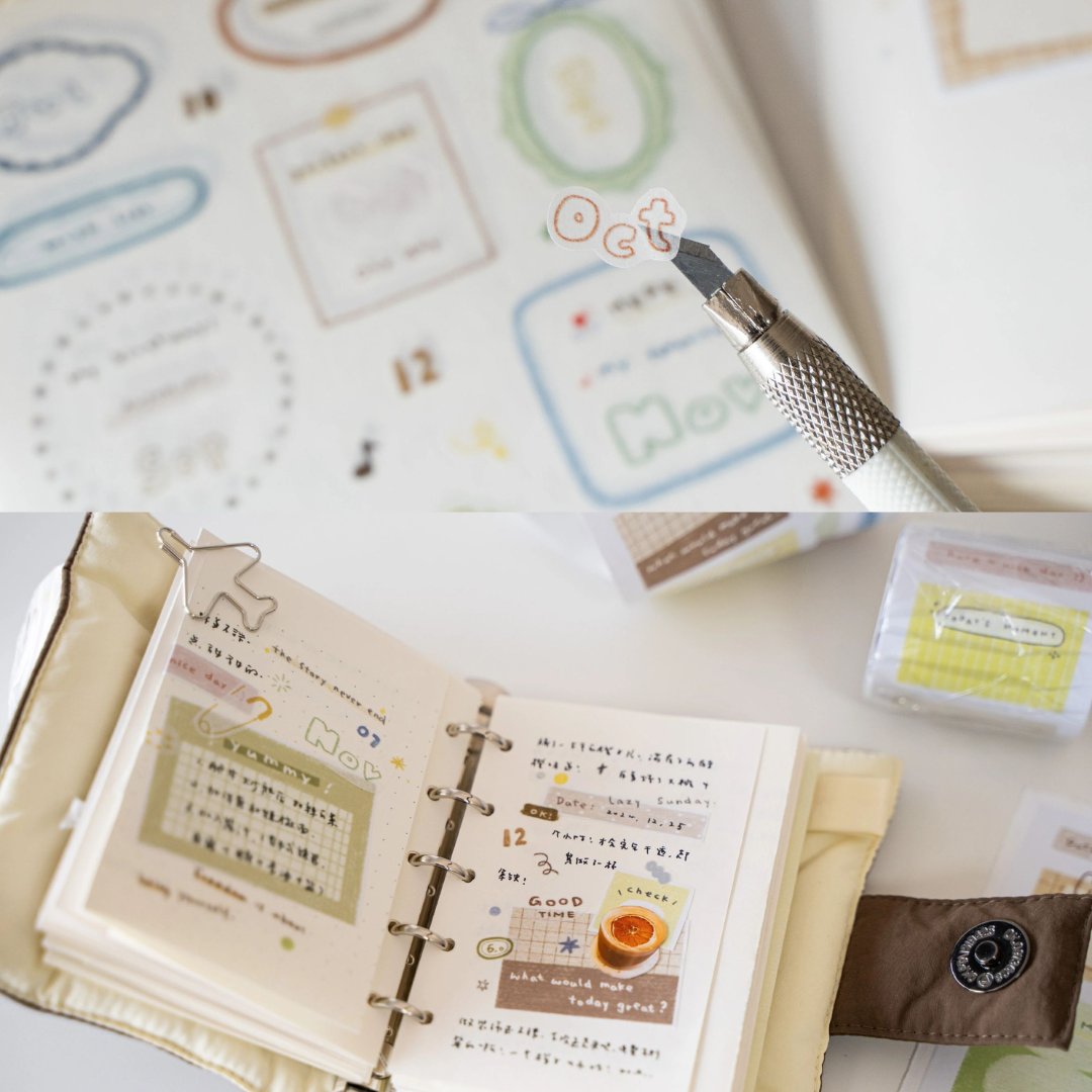 Writing Notes & Doodle Border Washi Tapes & Die-cut Stickers