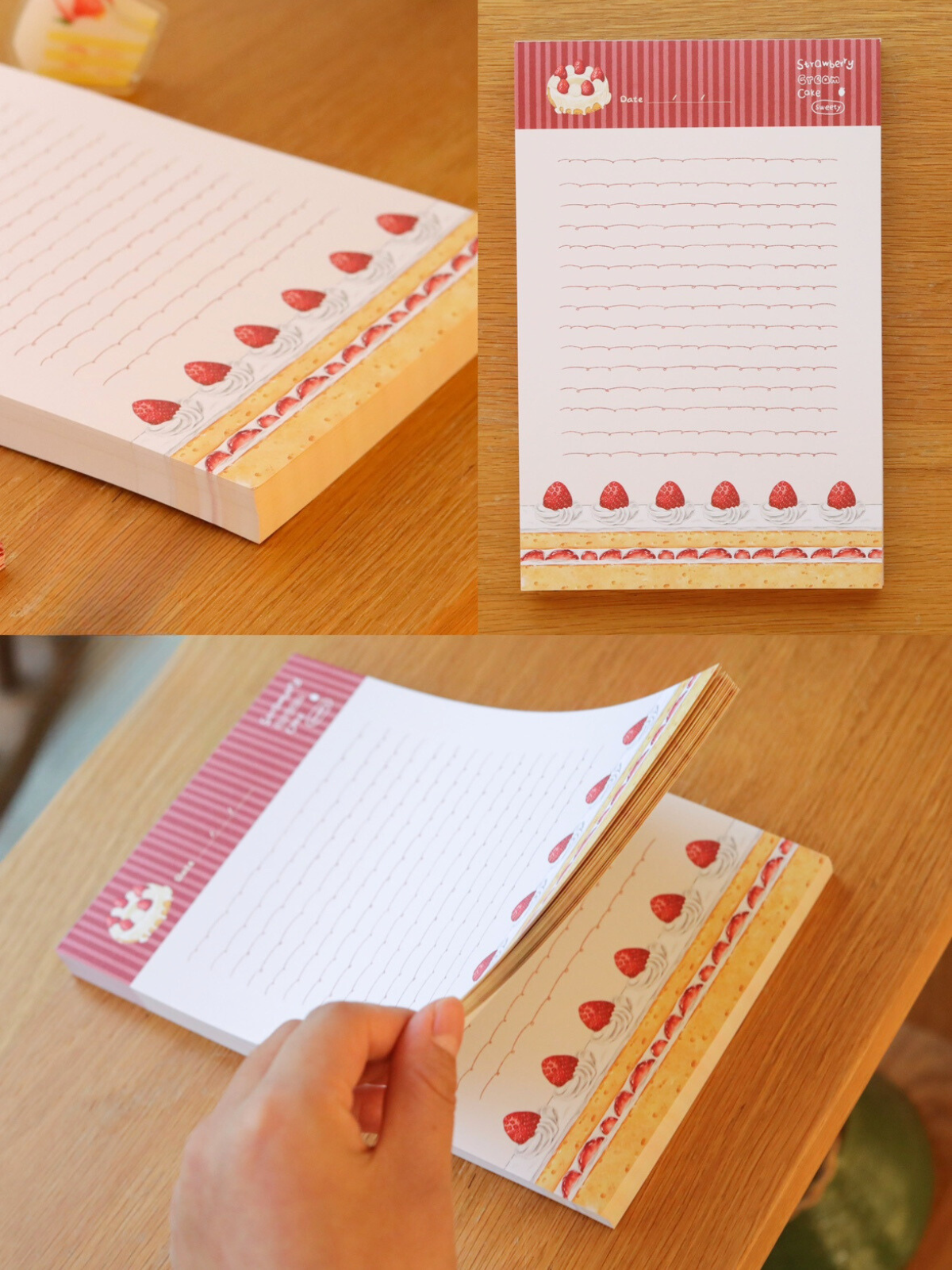 Strawberry Cake Collections | A5 Paperpads & Small Notes