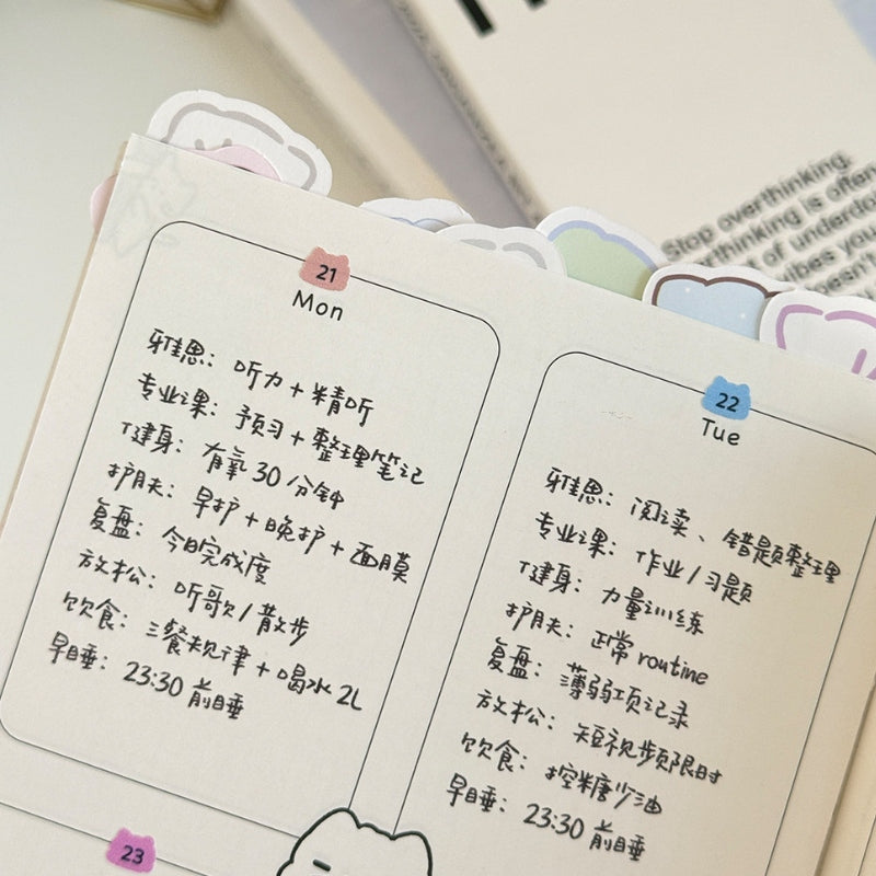 Undated Yearly Comic Cat B6 Bullet Journal Planner