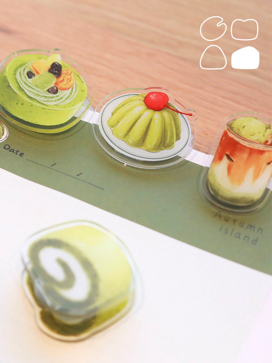 Matcha Collection Note, Message Clips, 4PCS