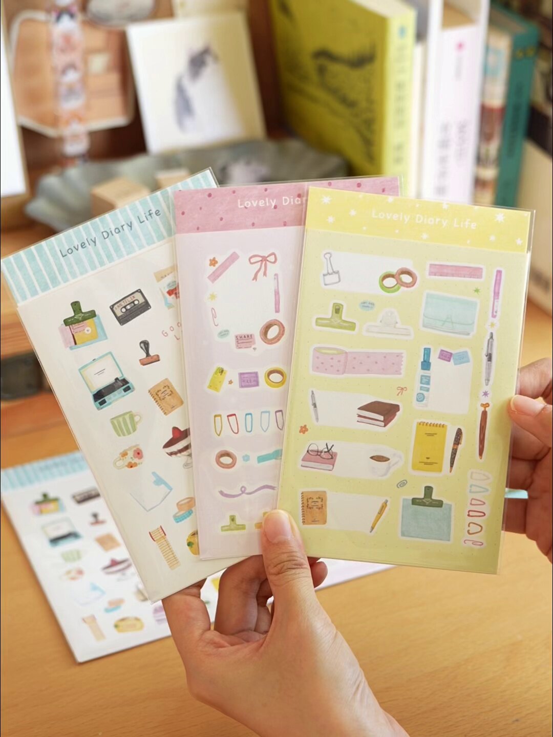 Aesthetic Stationery Illustration Die-Cut Stickers