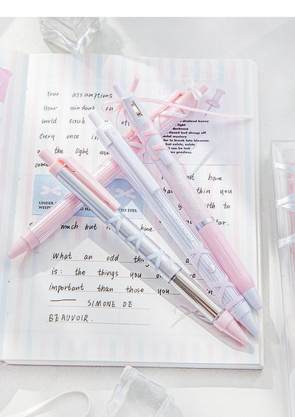 4pcs Soft Ribbon Gel Pens Set 0.38mm/0.5mm Ballpoint