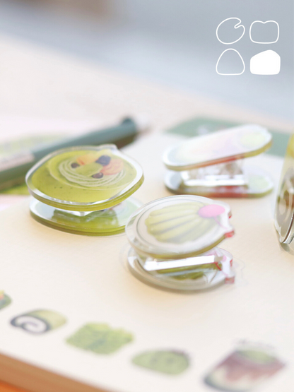 Matcha Collection Note, Message Clips, 4PCS