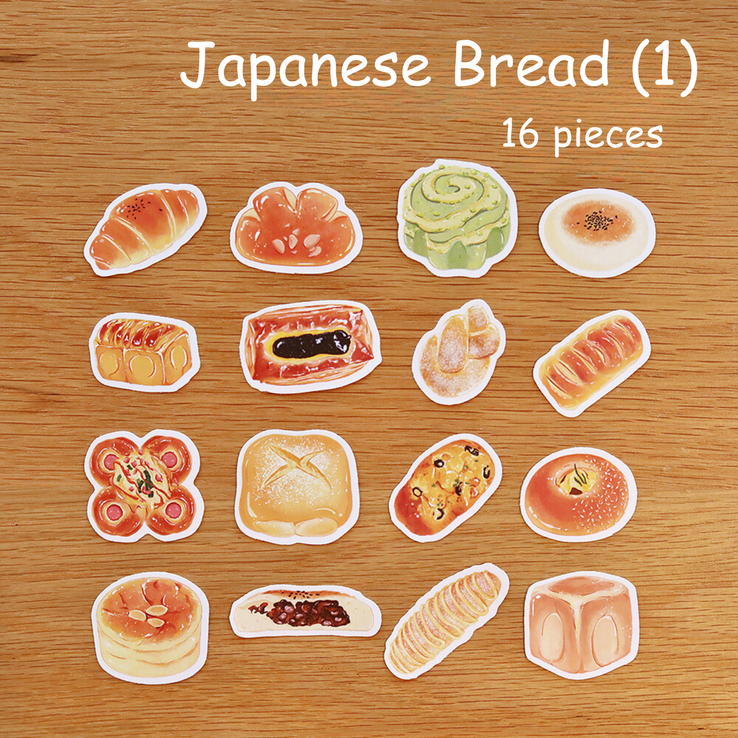 Bread Illustration PVC Matte Film Sticker Pack