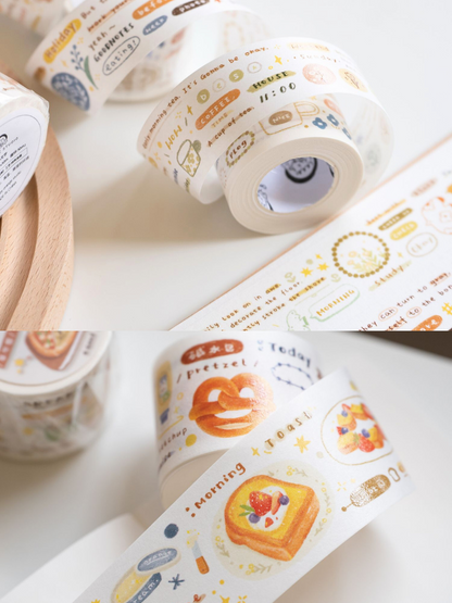 Original Letter Breakfast Afternoon Tea Washi Tape with Special ink