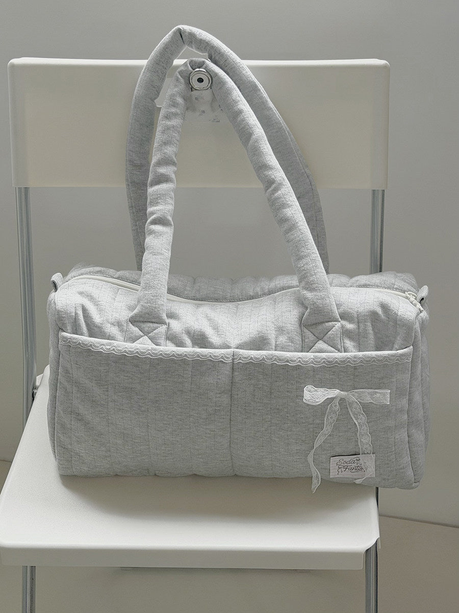 K-Style Puffer Tote Bag for Commute & Travel