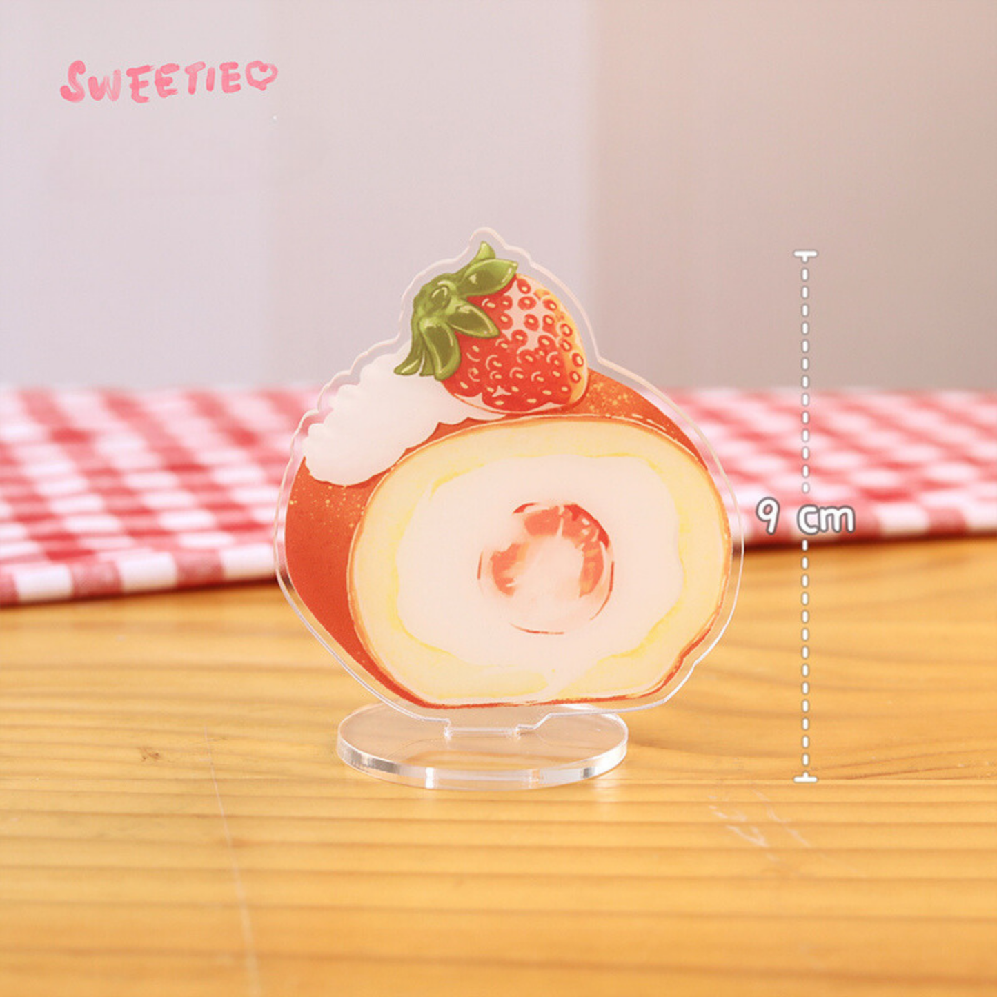 Strawberry Dessert Acrylic Note Holder Stand