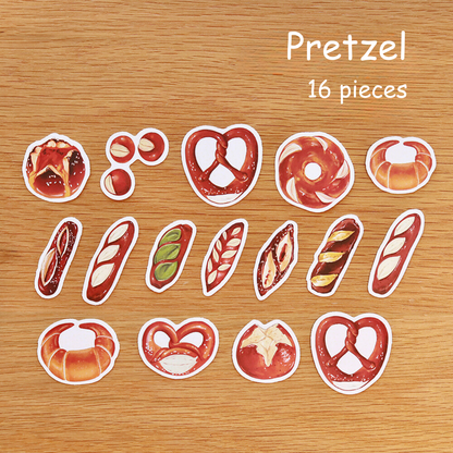 Bread Illustration PVC Matte Film Sticker Pack