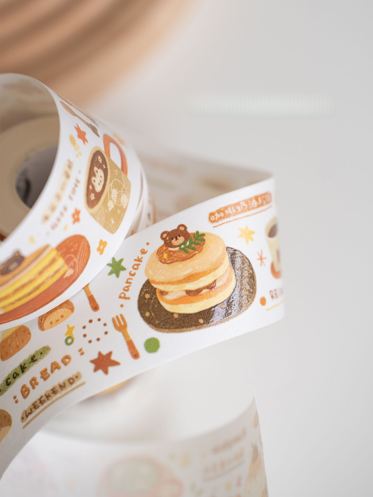 Original Letter Breakfast Afternoon Tea Washi Tape with Special ink