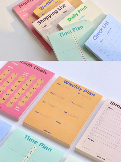 Spring Operation  Retro Style Functional Planning Note Pads