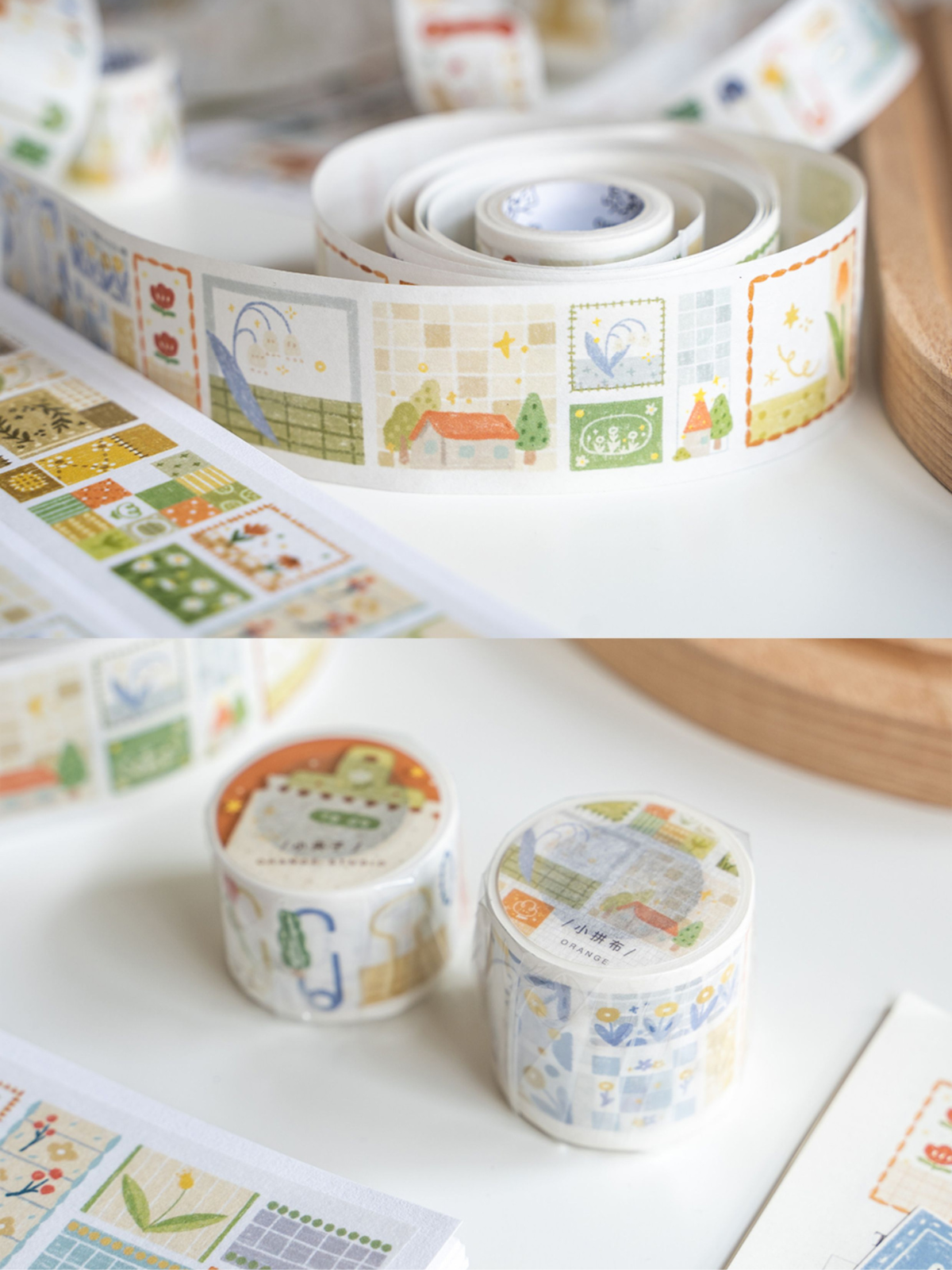 Clips and Fabric Pattern Special Oil Washi Tape