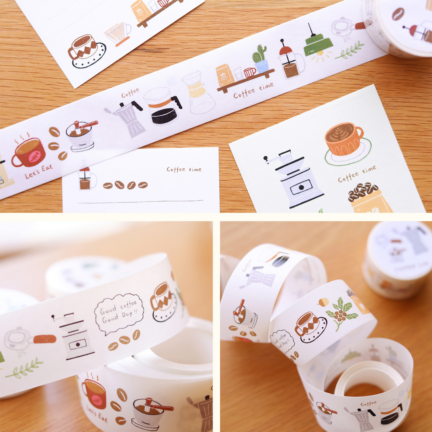 Pastoral Life Coffee Dessert Washi Tape