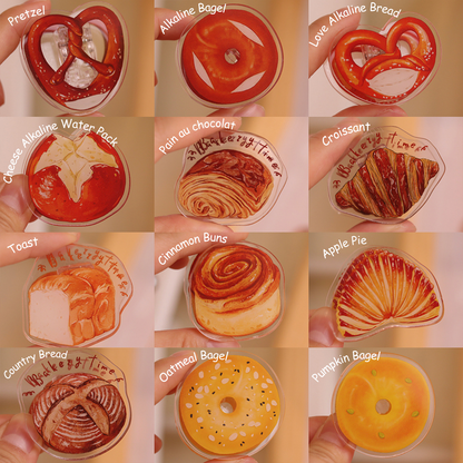 Cute Acrylic Clip Bread Series - 24 Type