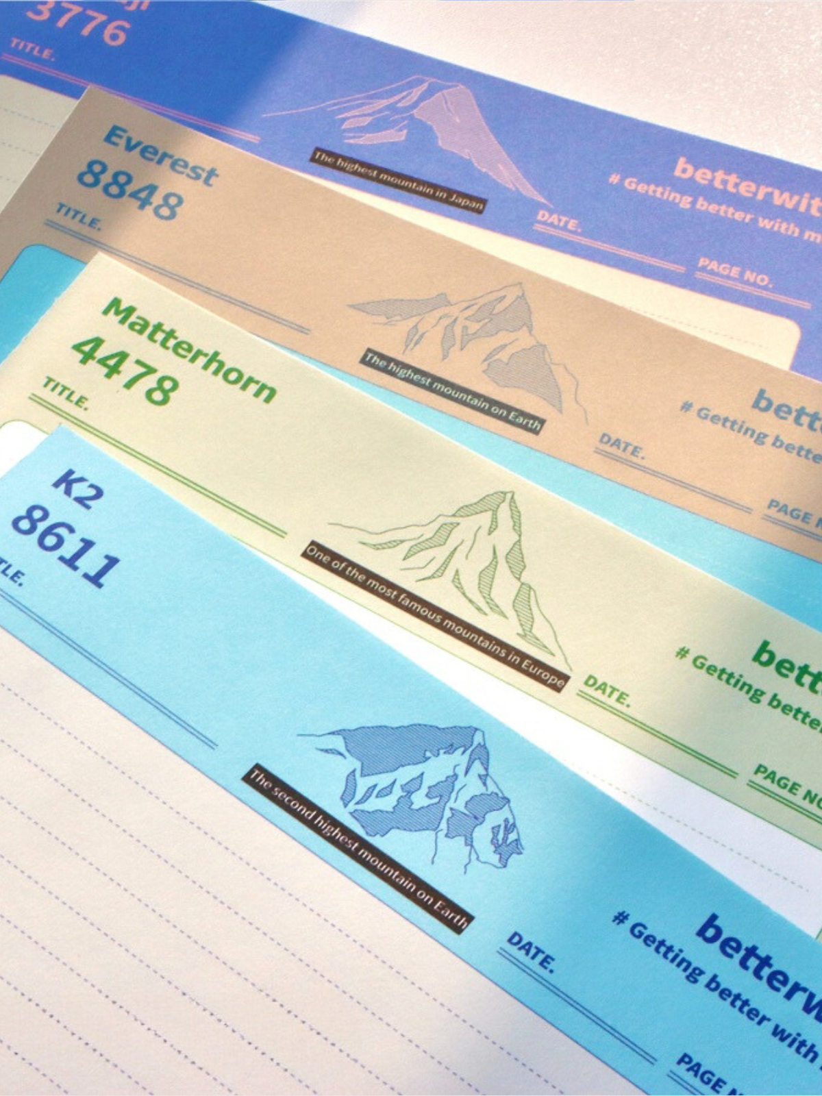 The Distant Mountains B5 Paper Pads, 50p