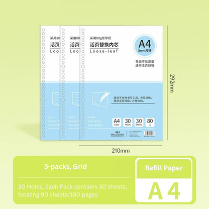 Loose-Leaf Refill Inserts – B5 / A5 / A4 Sizes