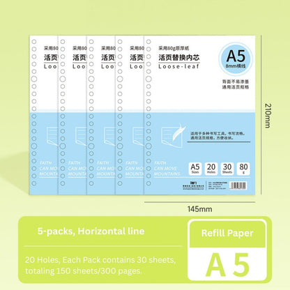 Loose-Leaf Refill Inserts – B5 / A5 / A4 Sizes