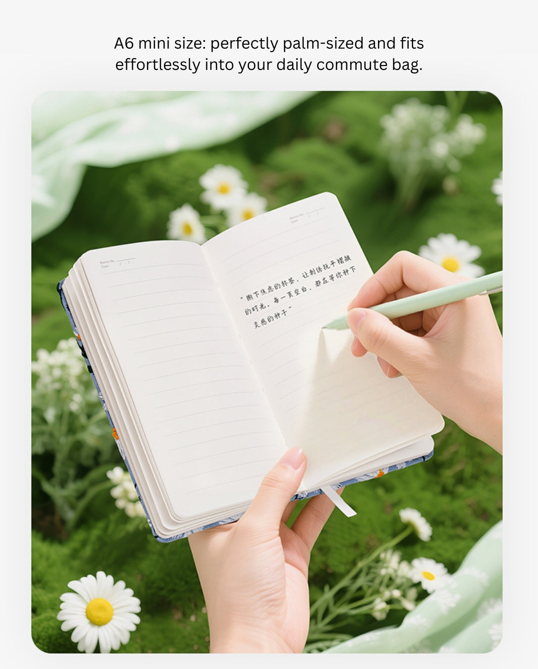 Spring Pulse A6 Floral Embroidered Handheld Notebook