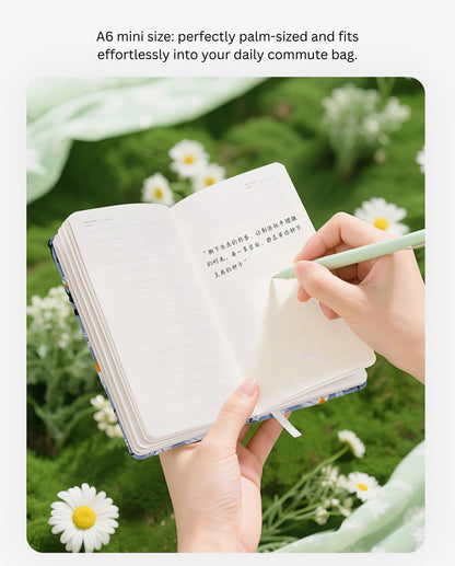 Spring Pulse A6 Floral Embroidered Handheld Notebook
