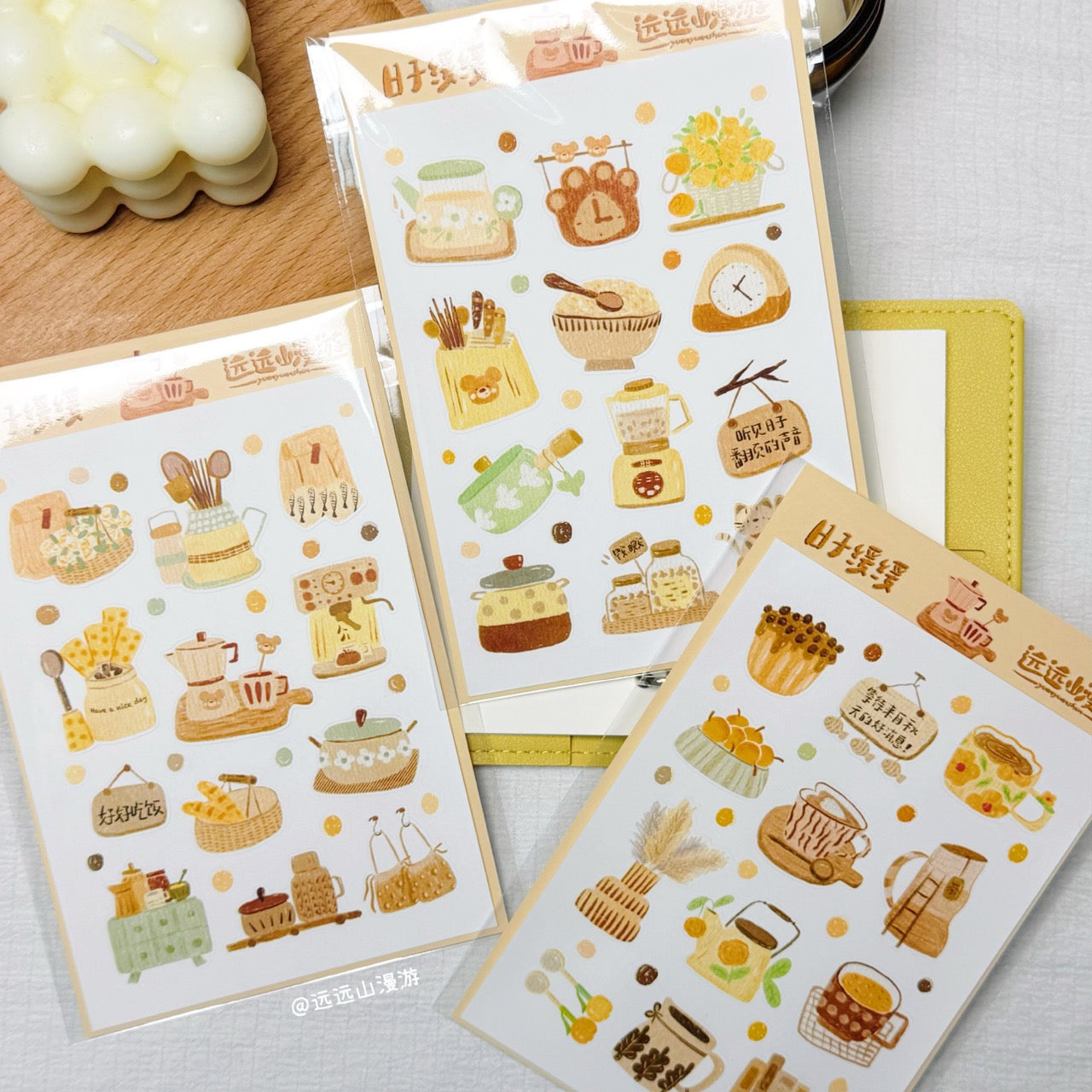 Slow-living A6 Die-cut Sticker Series