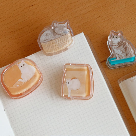 Kitty Pocket Clips – Acrylic Memo & Planner Clips