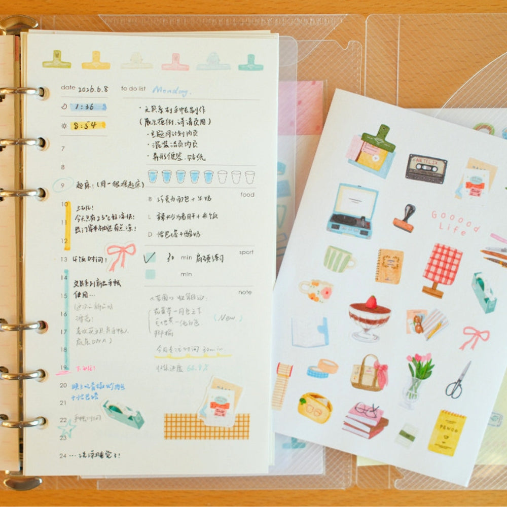 Aesthetic Stationery Illustration Die-Cut Stickers