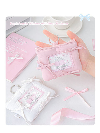 Soft Plush Bow Card Holder