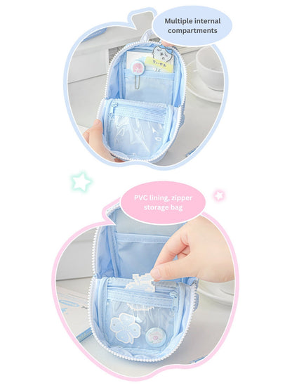 Apple Half-fold Standable Magnetic Pencil Case