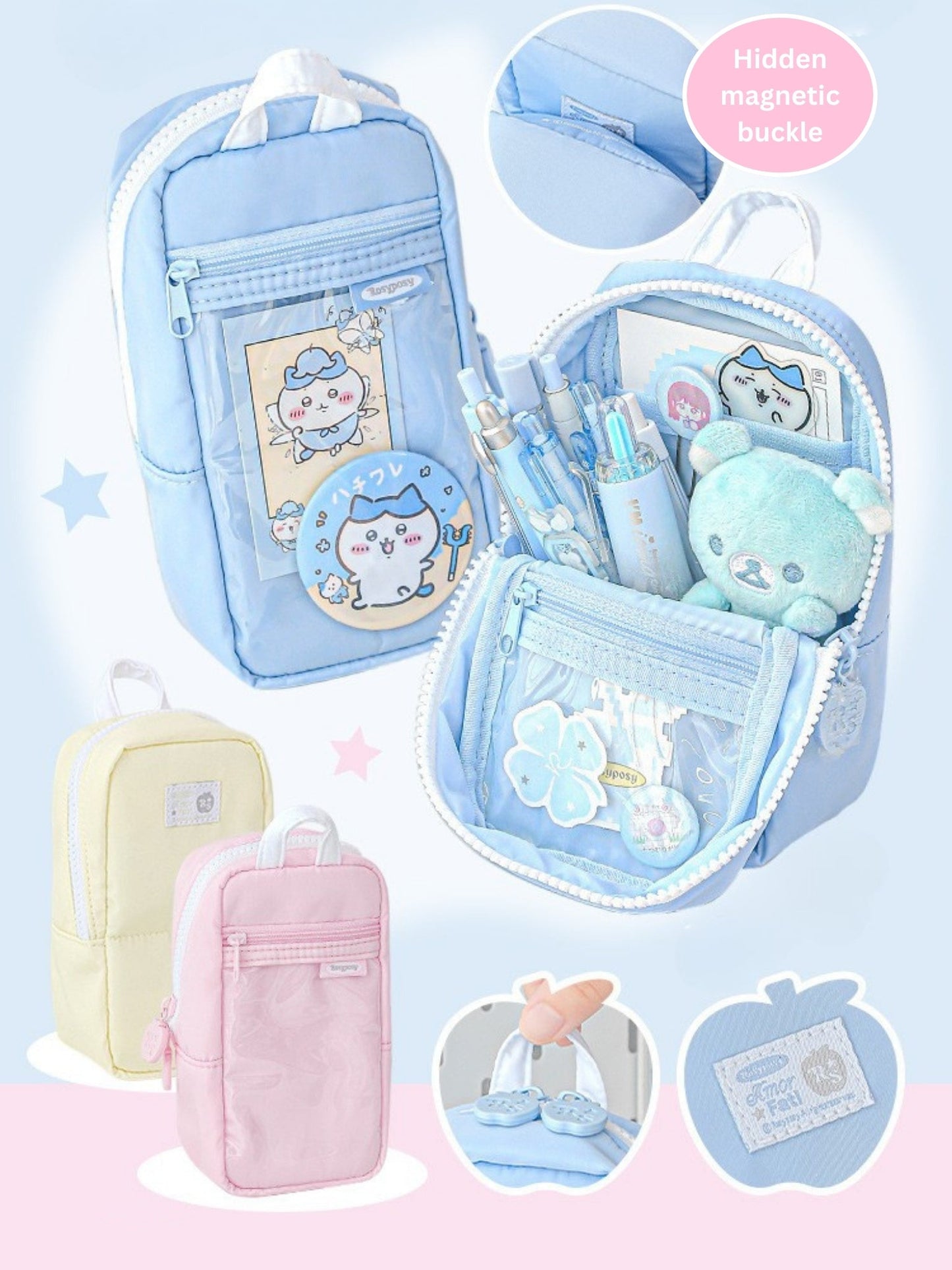 Apple Half-fold Standable Magnetic Pencil Case