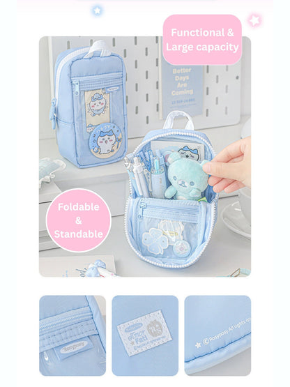 Apple Half-fold Standable Magnetic Pencil Case