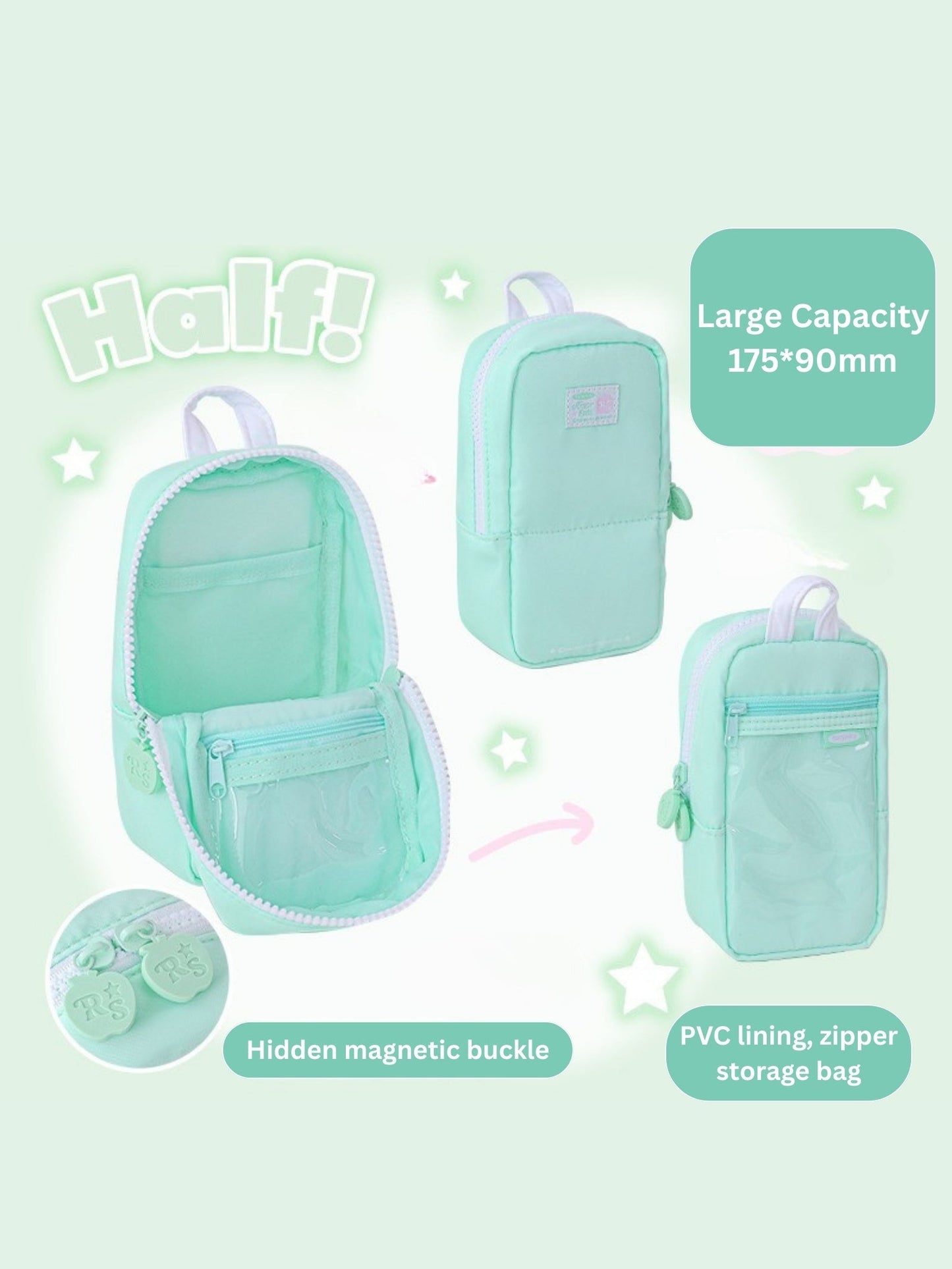 Apple Half-fold Standable Magnetic Pencil Case