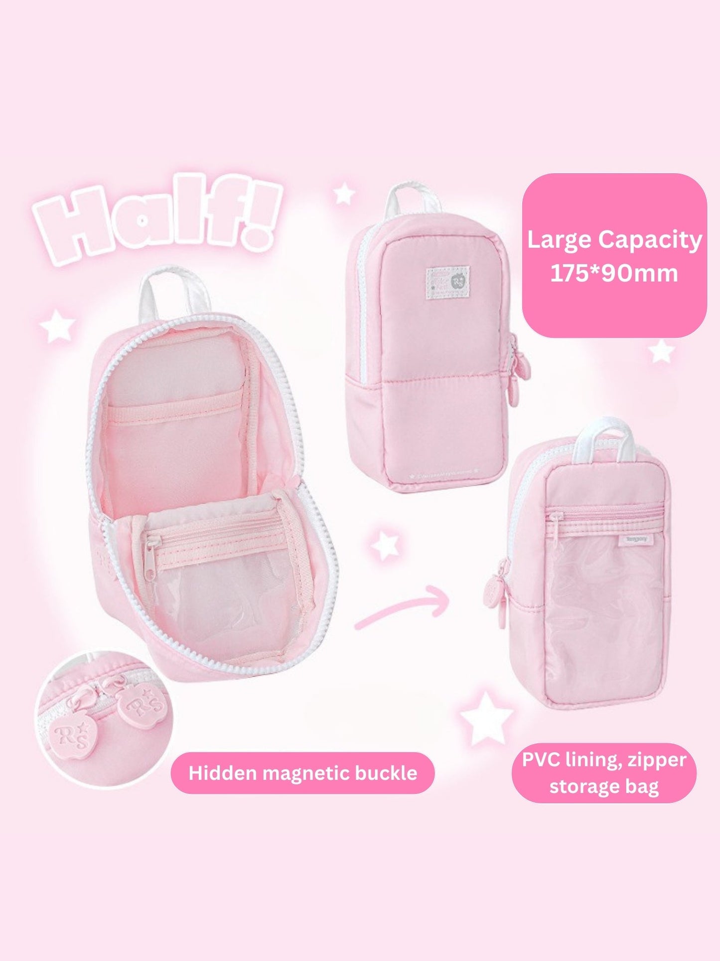 Apple Half-fold Standable Magnetic Pencil Case