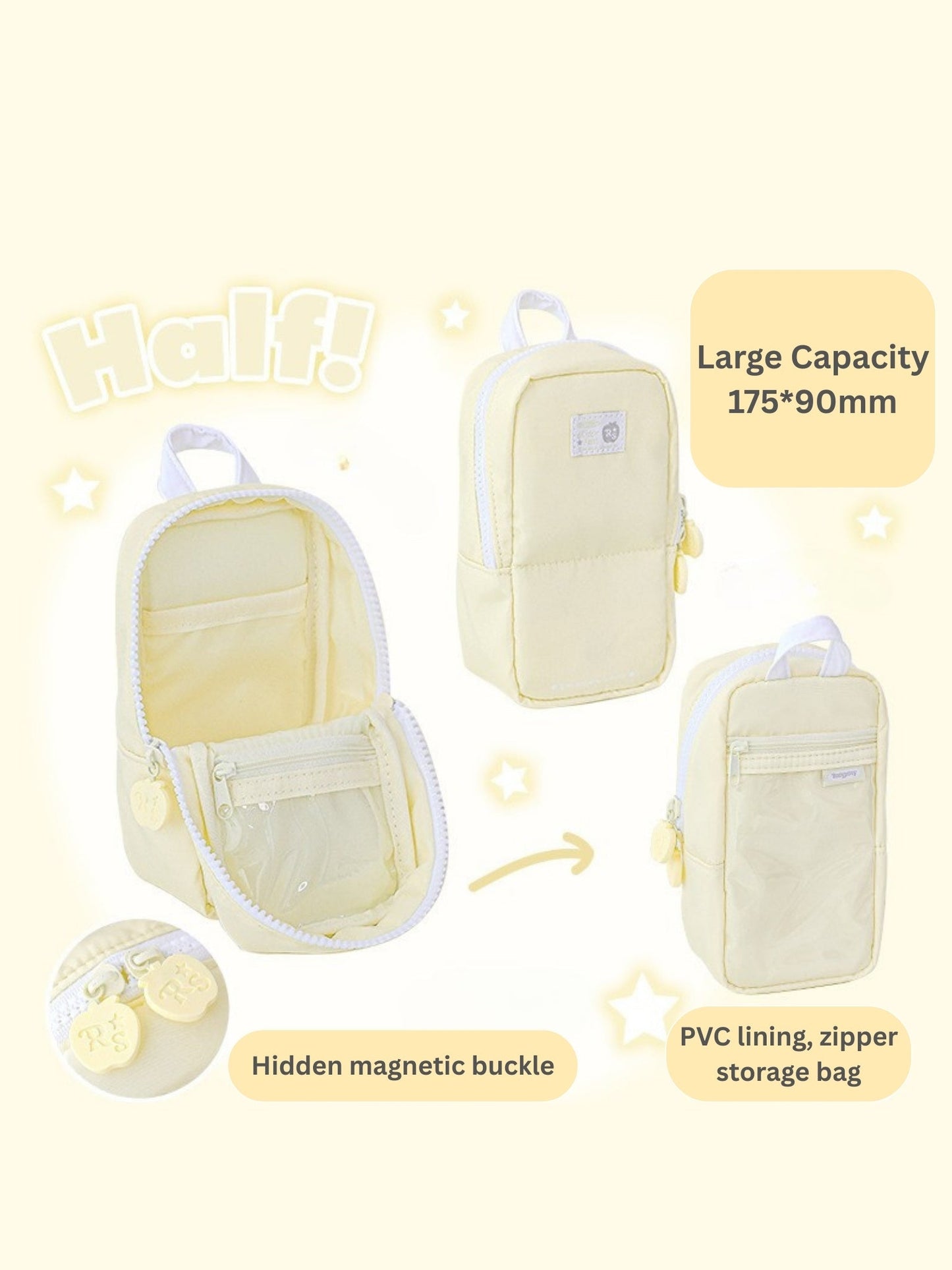 Apple Half-fold Standable Magnetic Pencil Case