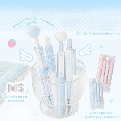 BUBBLY Short Stress-Relief Gel Pens – 4-Pack