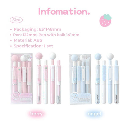 BUBBLY Short Stress-Relief Gel Pens – 4-Pack