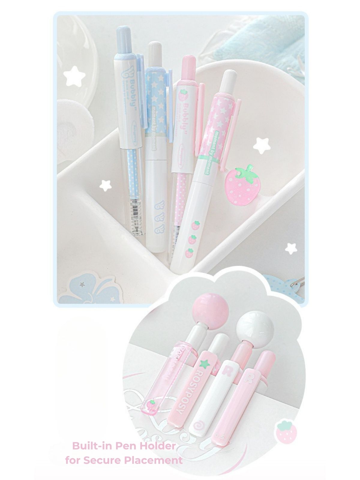 BUBBLY Short Stress-Relief Gel Pens – 4-Pack