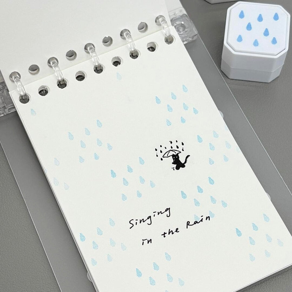 Background Stamp Set, 4-in-1 Portable Pre-Inked