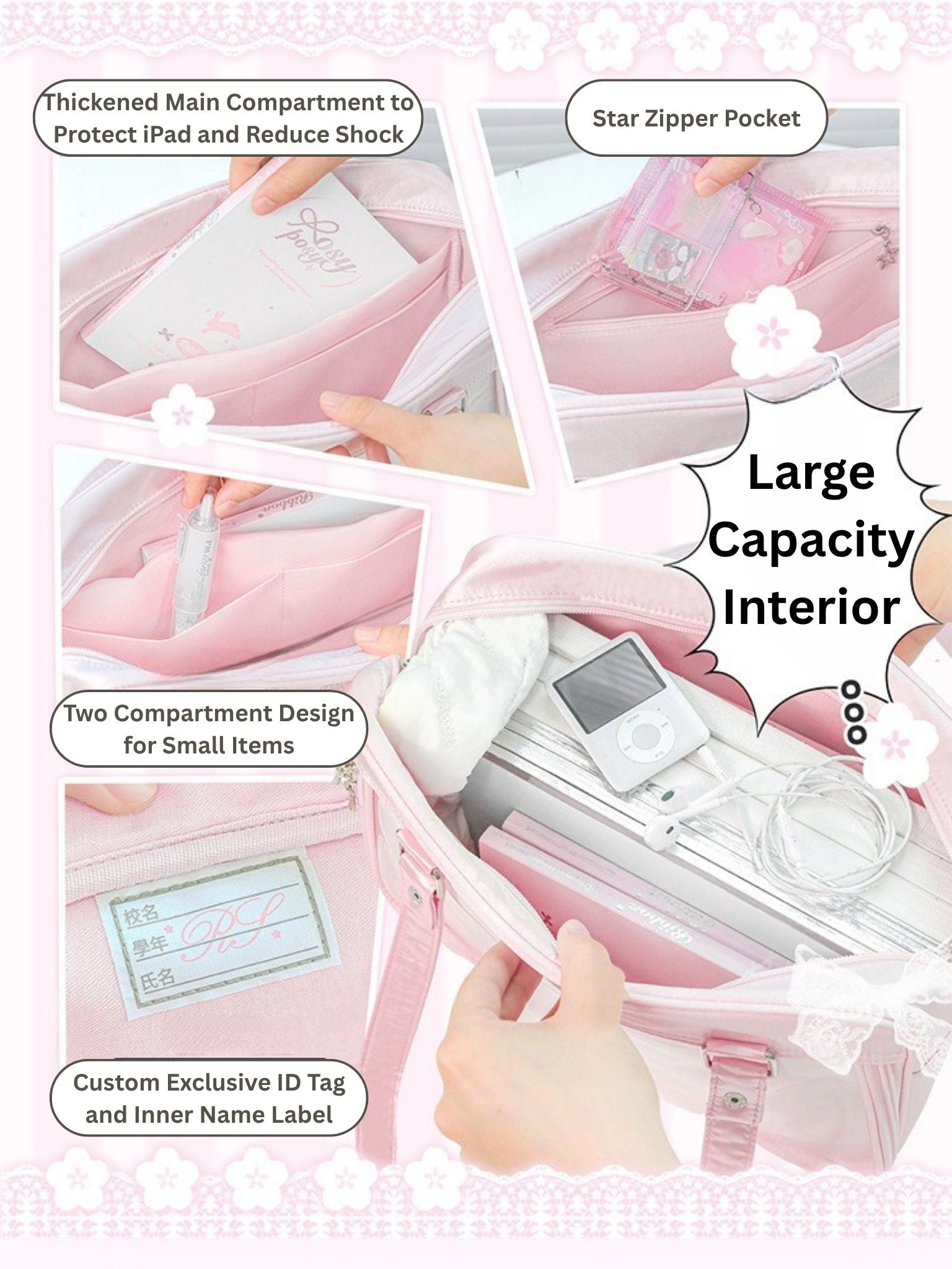 Balletcore Japanese Style Crossbody Shoulder JK Ita Bag