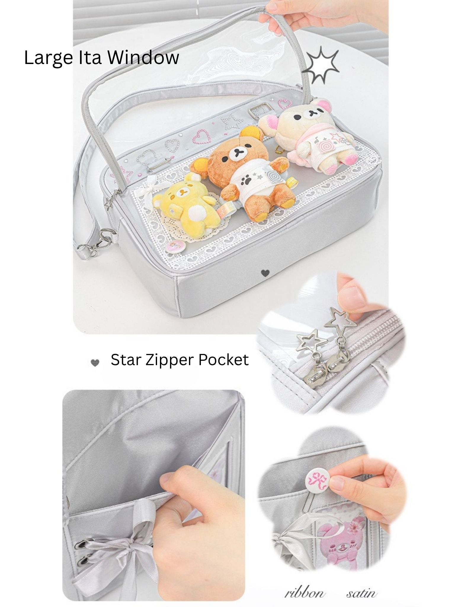 Balletcore Japanese Style Crossbody Shoulder JK Ita Bag