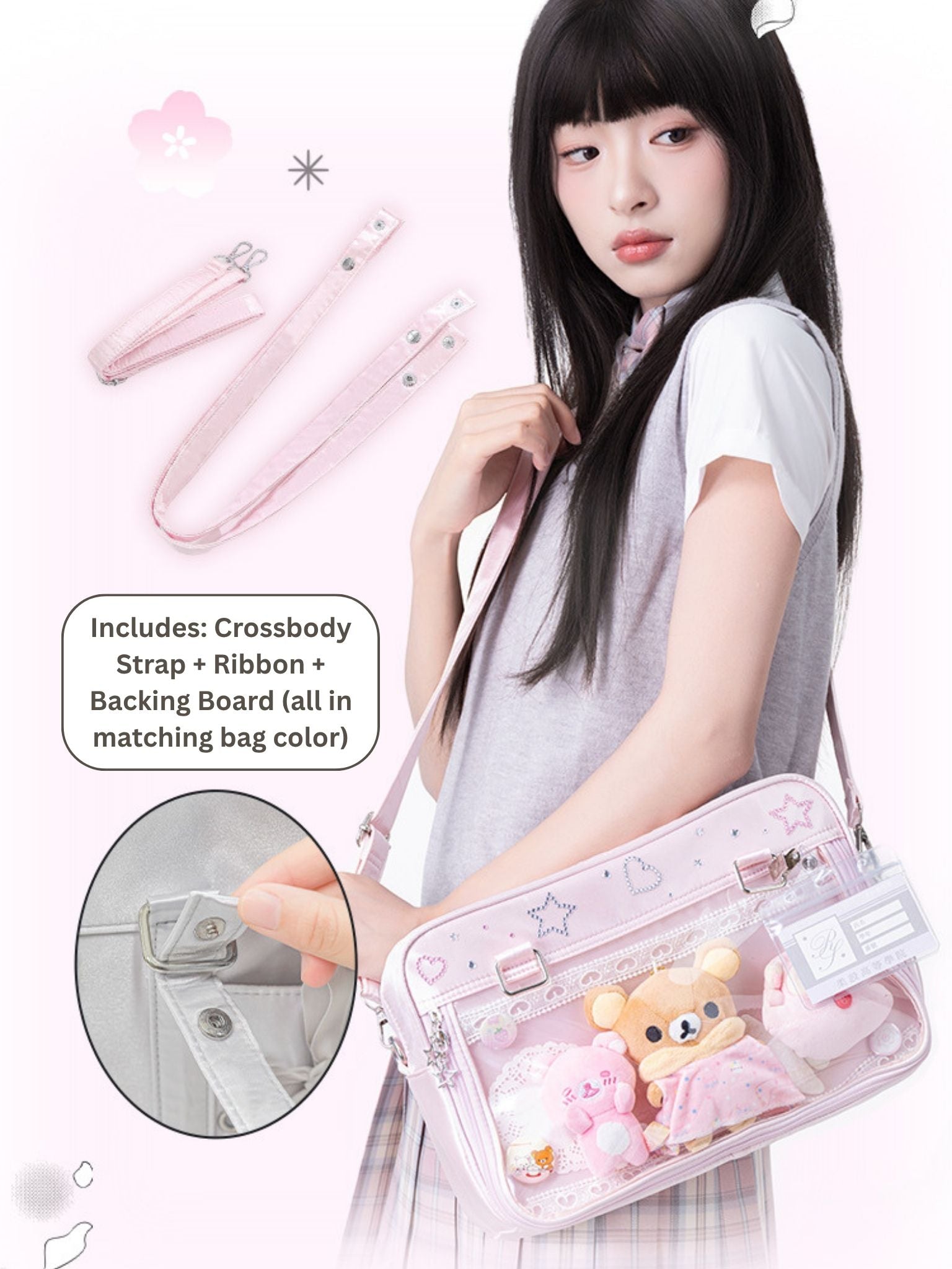 Balletcore Japanese Style Crossbody Shoulder JK Ita Bag