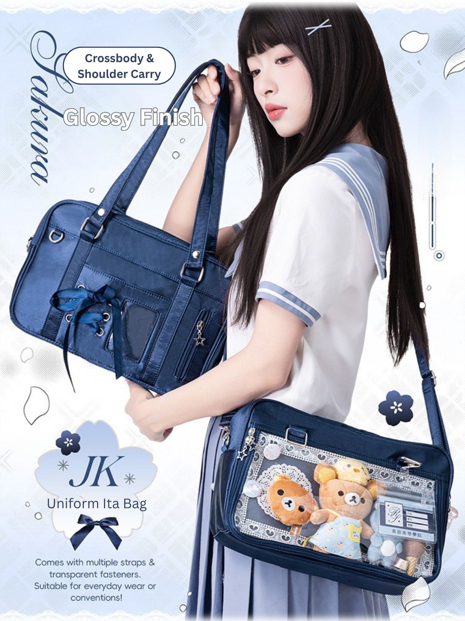 Balletcore Japanese Style Crossbody Shoulder JK Ita Bag