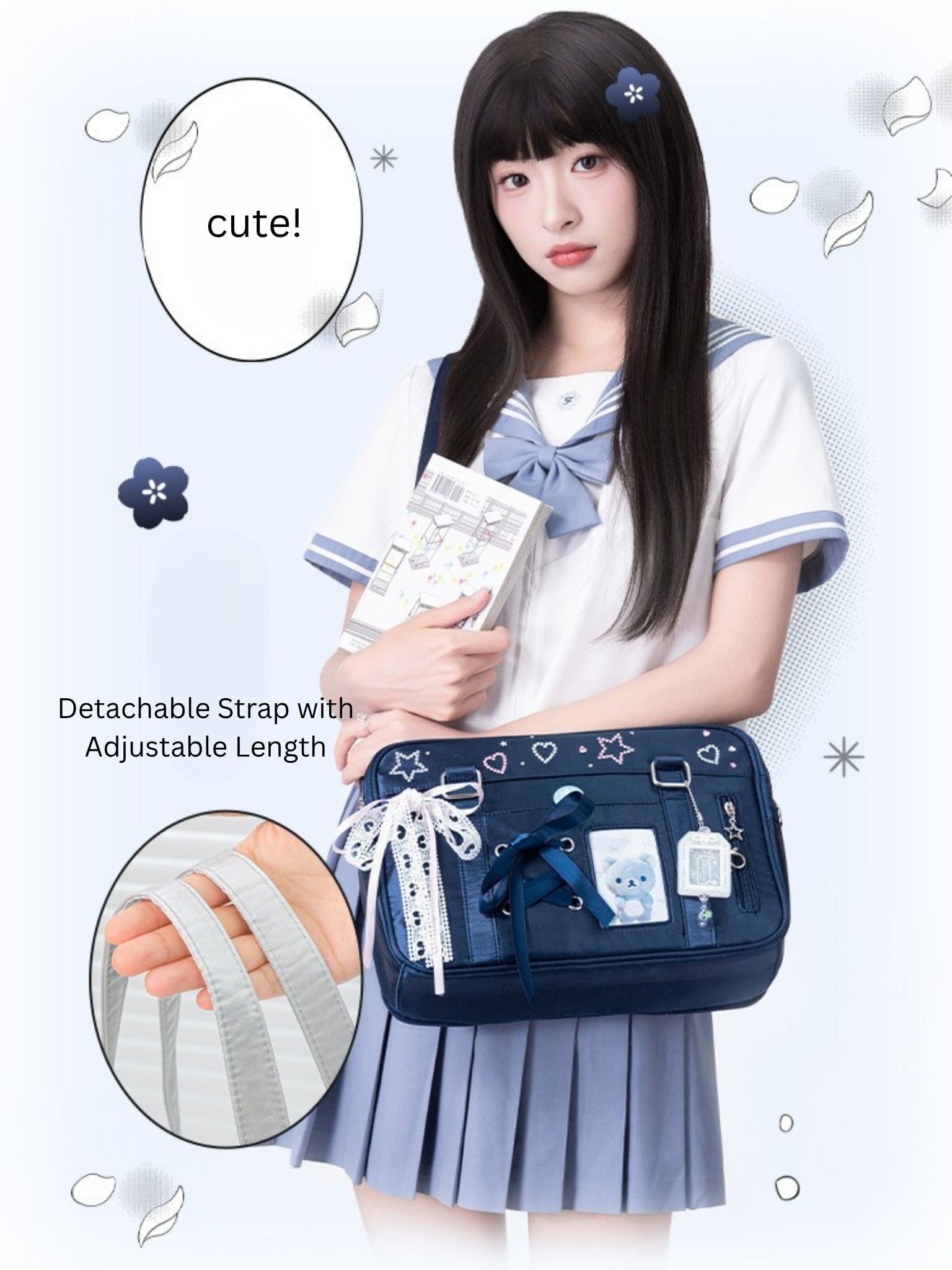 Balletcore Japanese Style Crossbody Shoulder JK Ita Bag