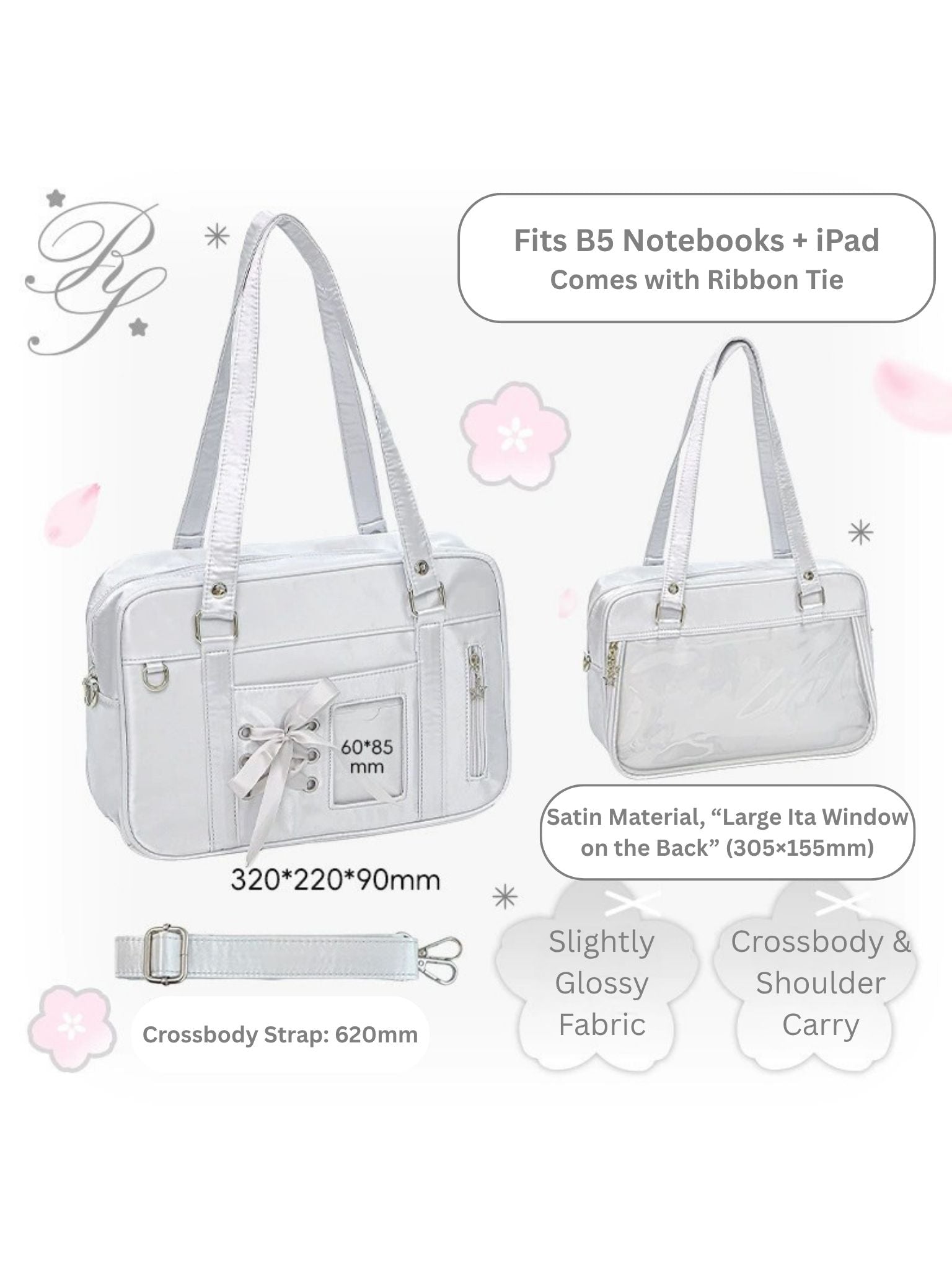 Balletcore Japanese Style Crossbody Shoulder JK Ita Bag