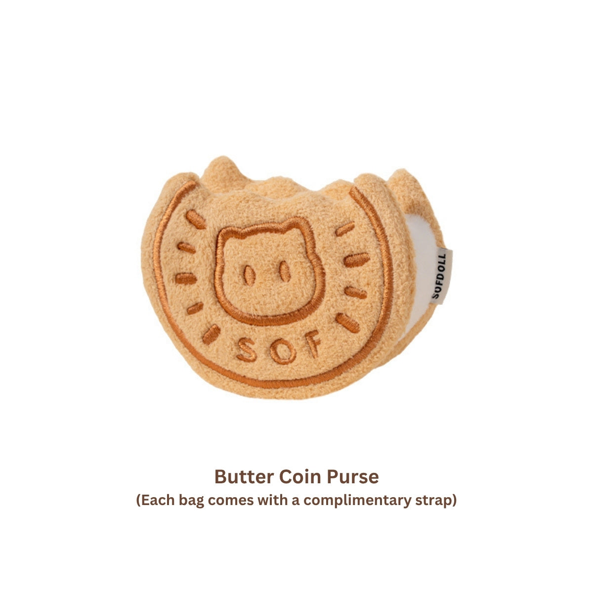 Original Cookie Cat Plush Coin Purse & Crossbody Bag