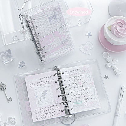 Vintage Window A7 Glitter Binder Journal