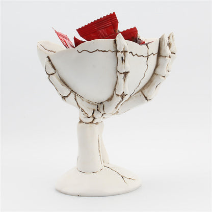 Gothic Skeleton Hand Skull Tray