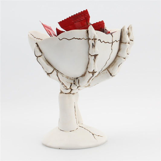 Gothic Skeleton Hand Skull Tray