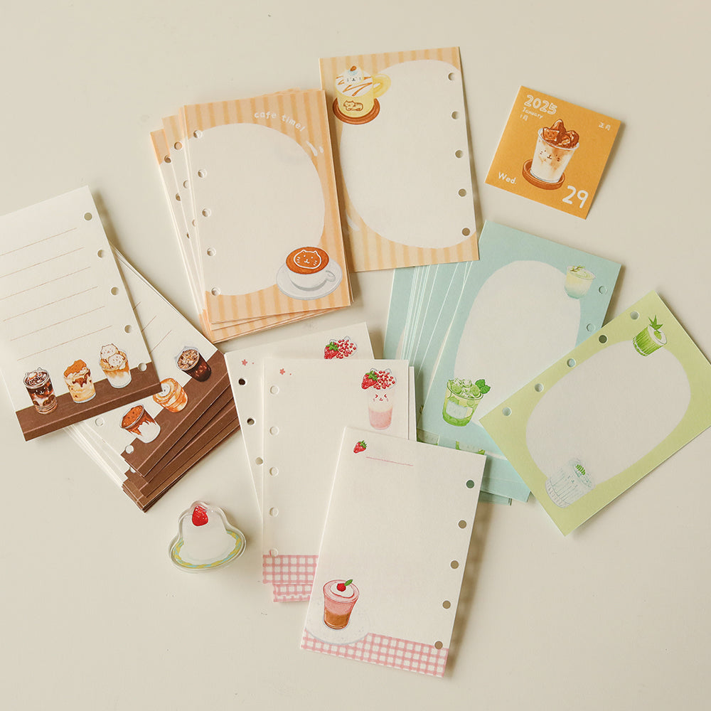 Cat Café M5/A7/A6 Notebook Refill Pages
