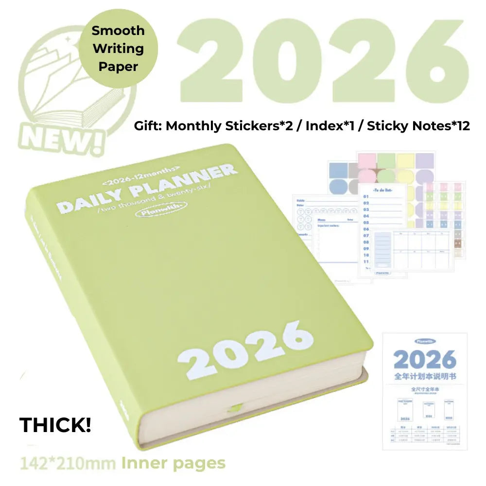 2026 Plan Smarter Daily Planner (Thick & Thin Edition) ChicChoi