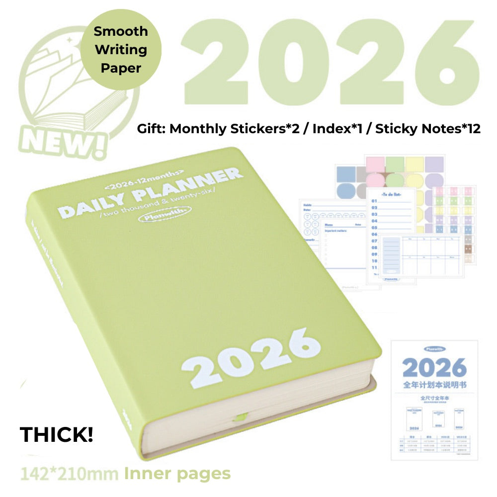 2026 Plan Smarter Daily Planner (Thick & Thin Edition)